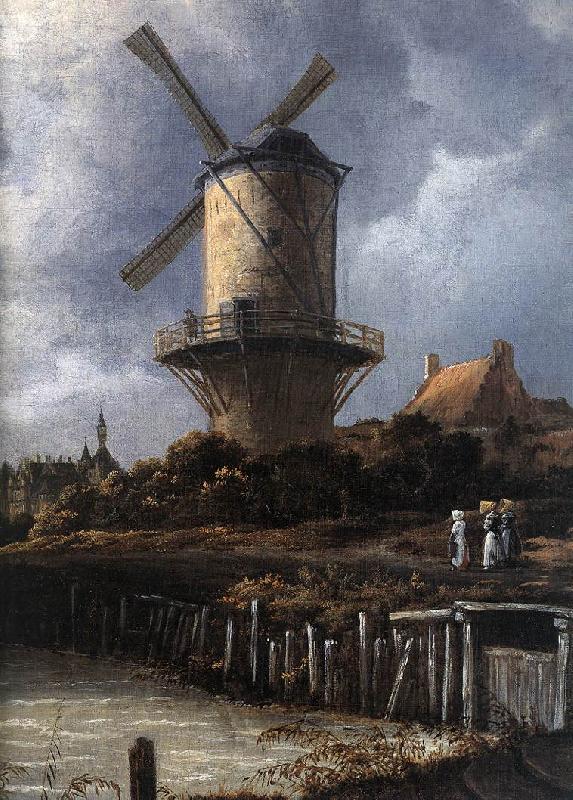 RUISDAEL, Jacob Isaackszon van The Windmill at Wijk bij Duurstede (detail) af oil painting picture